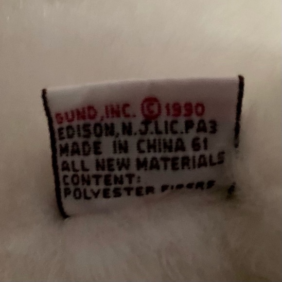 RARE GUND EASTER Rabbit 1990 with tag. Perfect collector condition. Easter Gift! - Picture 5 of 9